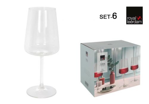 R26 Jogo De 6 Taças De Vinho Line 51cl 9x22cm