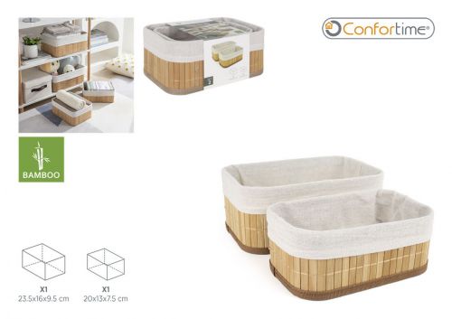 Cestos De Arrumaçao Em Bambu Confortime — referência BY01019378954