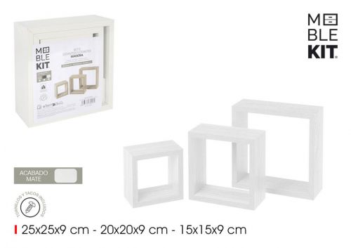 Set3 Prateleiras Flutuantes Moblekit — vista 1