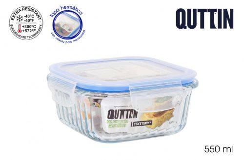 Marmita Quadrada Herm 14x14x65cm 550ml Textury — referência QT-TX24936