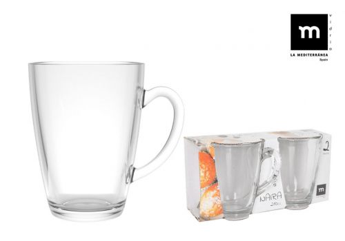 Set 2 Tazas Cafe C/Leche 21cl Naira Md