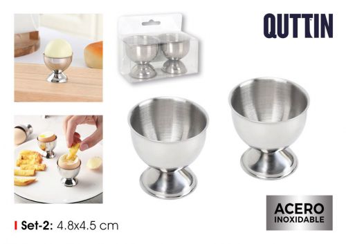 Set2 Taças Para Ovos Em Aço Quttin — referência BQ01016878738