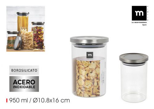 Frasco De Borossilicato Tampa De Aço La Mediterran — referência BY03030178886