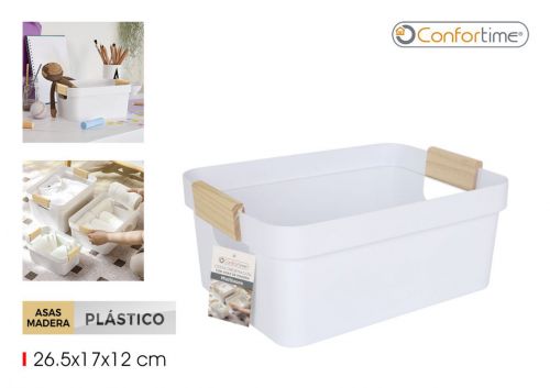 Cesto Multiusos Com Pega De Madeira Confortime — referência BY01017278801