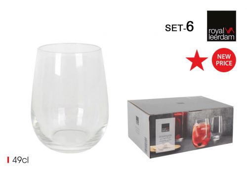 Conjunto De 6 Copos Para Bebidas 49cl Degustaç+o