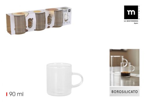 Set3 Copos De Borosilicato La Mediterranea