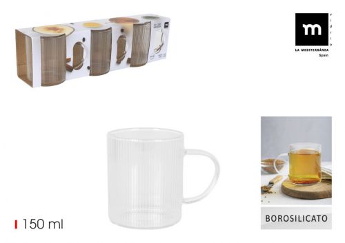 Set3 Copos De Borosilicato La Mediterranea