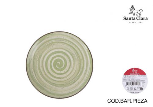 Plato Postre 20cm Loop Verde Monaco — vista 1