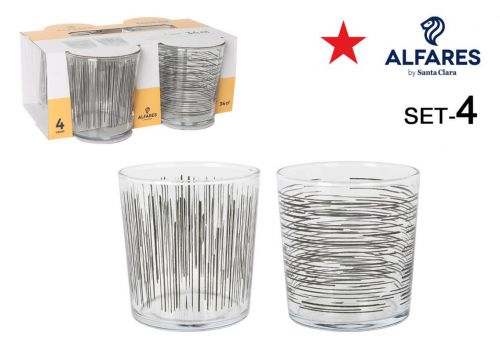 Yaebdg386ub2101set 4 Vasos Pinta 340cc Ischia — referência AL-DR20011