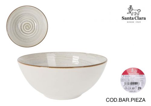 Bol Cereales 16cm Loop Gris Monaco — referência STA-LOG26108