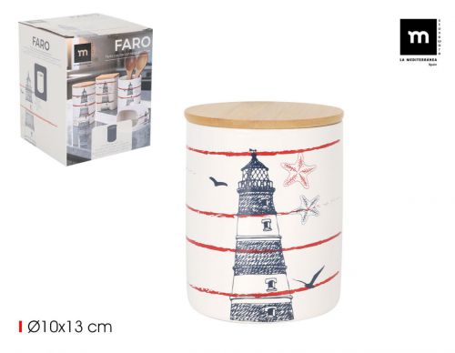 Pote Cozinha 10x13cm C/Tampa Bambufaro — referência FE24690912T