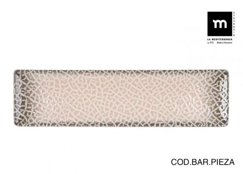 Prato Retangular 30x8cm Milo Elite Brilhante — referência MLB25014