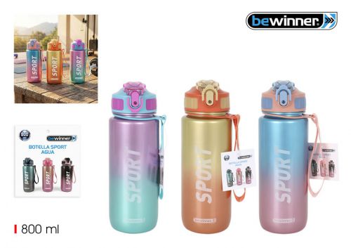 Garrafa De Agua Desportiva Multicolorida Bewinner — vista 1