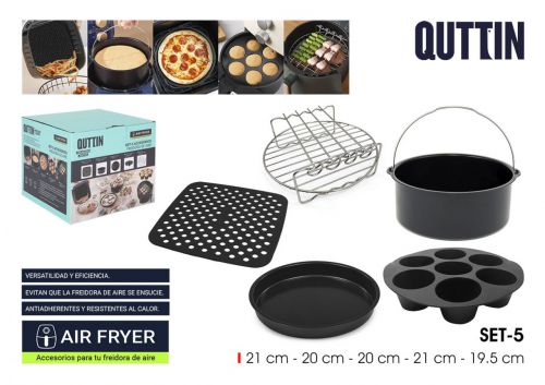 Conjunto De 5 Acessórios Para Frita Quttin — referência BY01042978524