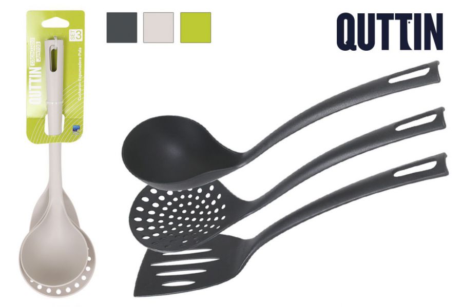 Set 3 Utensilios Nylon Quttin Colores