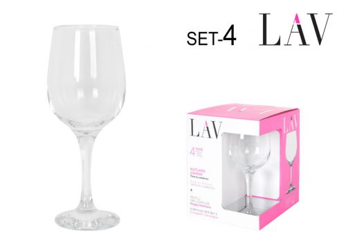 Set 4 Copas Vinho/-Gua 480 Cc Fame High