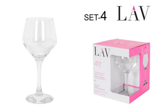 Set 4 Copas Vinho/Agua 330 Cc Ella
