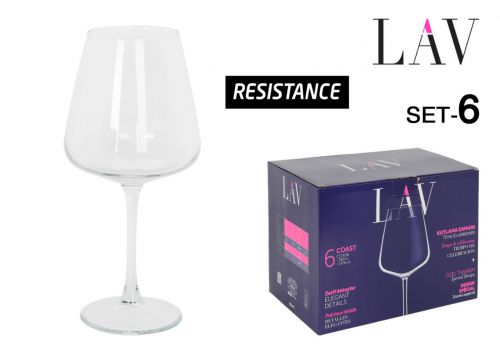Conjunto De 6 Taças De Vinho 58cl Coast