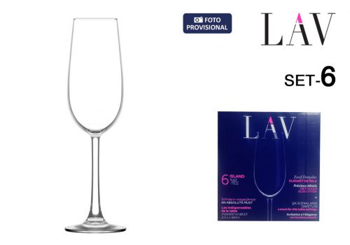 Conjunto De 6 Taças De Champanhe 22cl Ilha — vista 1