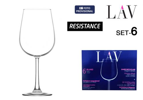Conjunto De 6 Taças De Vinho 47cl Ilha
