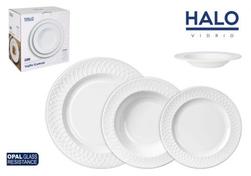 Conjunto De Jantar Opal Ataifor Halo 12 Peças