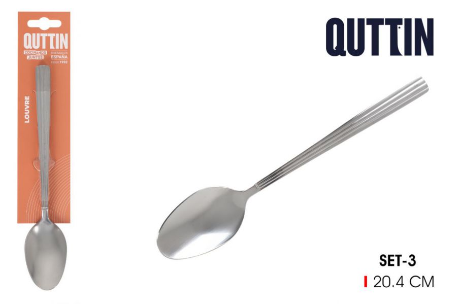96jogo 3 Colheres De Sopa 2mm Louvre — referência QT1507L1007B
