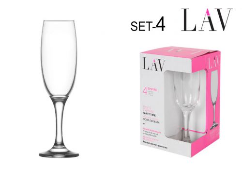 Set 4 Copas  Espumante 220 Cc Empire