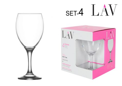 Set 4 Copas  Agua 340 Cc Empire