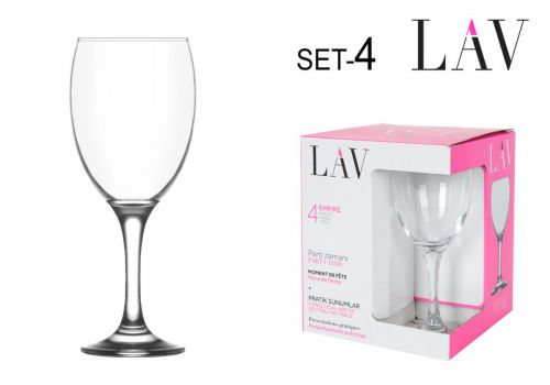 Set 4 Copas Vinho Tinto 590 Cc Empire