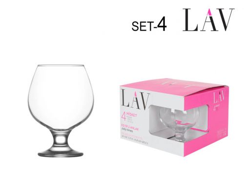 Set 4 Copas  Conhaque 390 Cc Misket