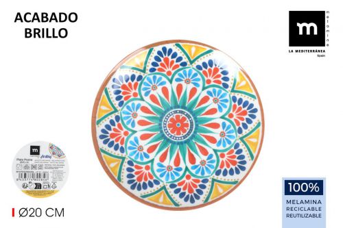 Prato Sobremesa Melamine La Mediterranea