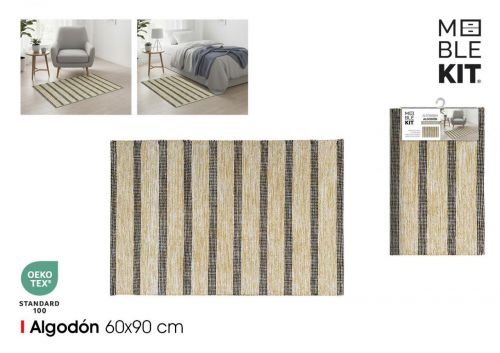 Tapete De Algodao 60x90cm Marrom Moblekit — referência BY03039980081