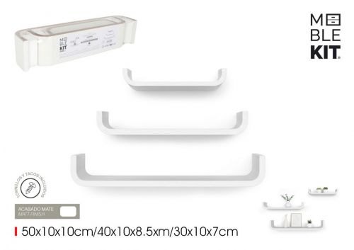 Set3 Prateleiras Flutuantes Moblekit — vista 1