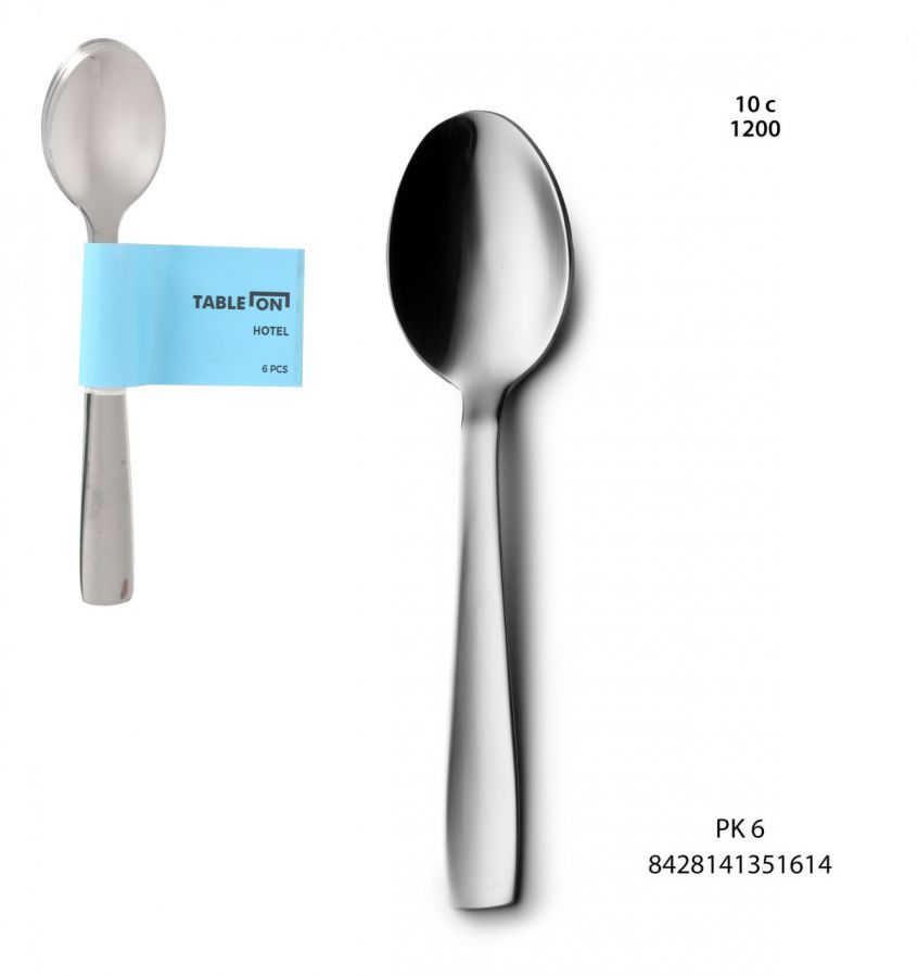 20 Conjunto De 6 Colheres De Hotel Moka 18/0