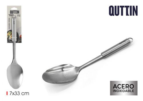 Colher Cozinha Inox 33cm Quttin — referência BQ01017980063