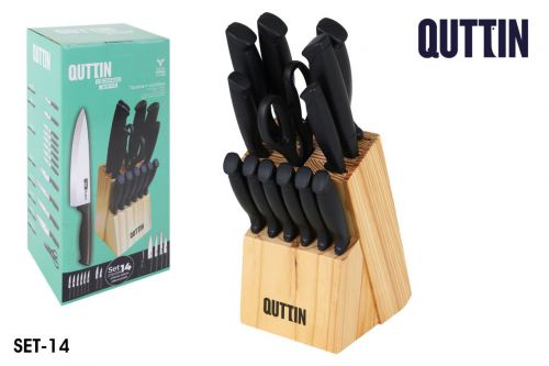 Set 14pc Calço+facas Black — referência QT-709437