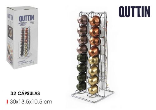 24 Suporte Capsulas Cafe 32 Pcs Quttin — vista 1