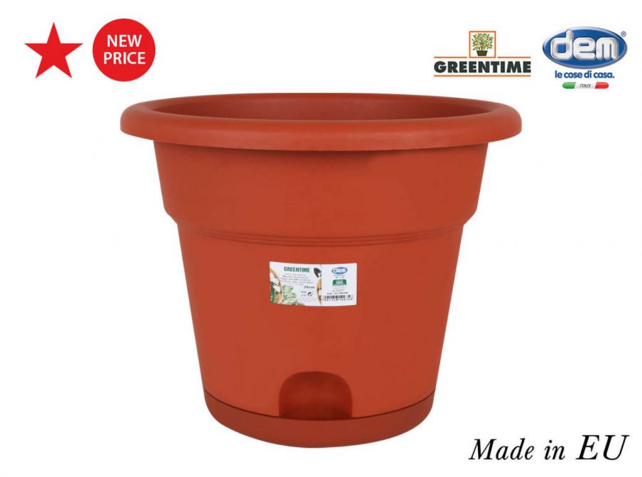 Vaso De Flores C/Prato 35cm Greentime — referência 74119935R