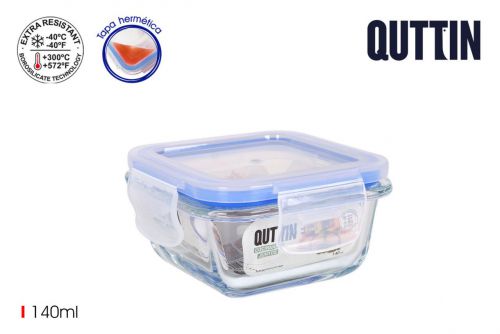 Lancheira Cuad. C/Cop Herm.s/Ve 10x10cm Quttin — referência QT-R24934
