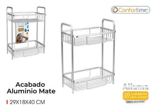 Estante Baño 2 Bandejas Alluma Confortime