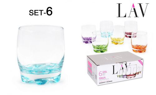> Set 6 290cc Adora Copo De Agua Coral — vista 1