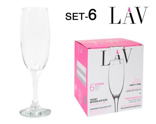 Emp541fsx Set 6  Champagne Copo De 220 — vista 1