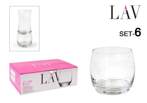 > Lun337fsx Set 6  325c De Vidro Lune