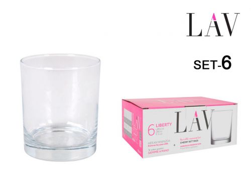 Set 6 Whiskey 280cc Vidro Liberty — referência 10909S