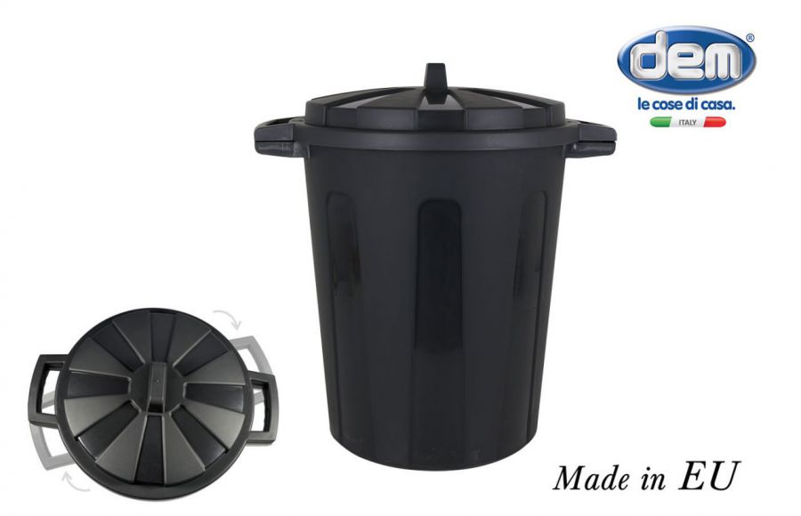 Caixote Do Lixo Com Tampa 100 L. Preto — referência 85426100