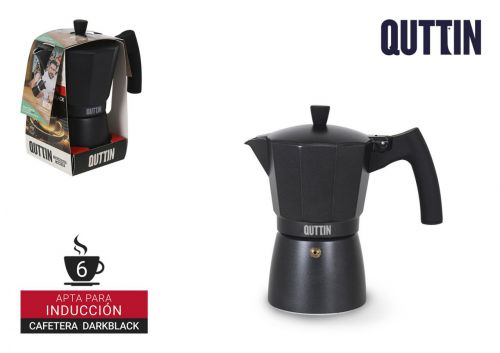 12 Cafeteira Ind. 6 Tacas Darkblack Quttin — referência BQ01100970922