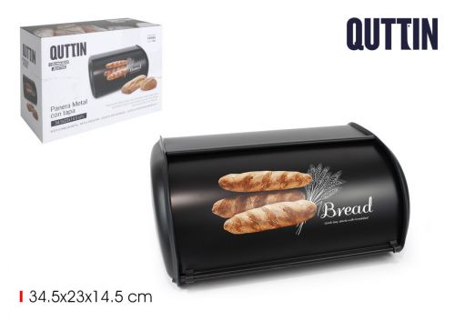 Caixa Metal De Pao 34.5x23x14.5cm Quttin