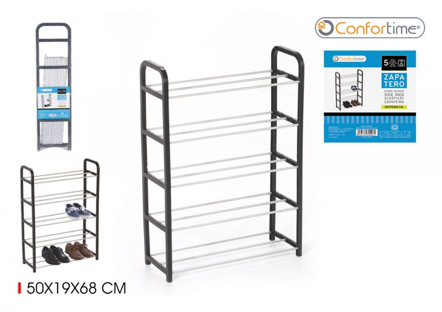 Sapateira Metal 5 Pisos 50x19x68cm Confo — referência BY05014070996