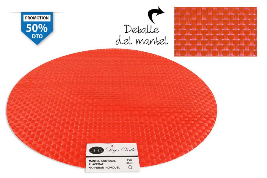 50 Laranja Rodada Pvc Indiv-Duo 38 Cm — referência B901042