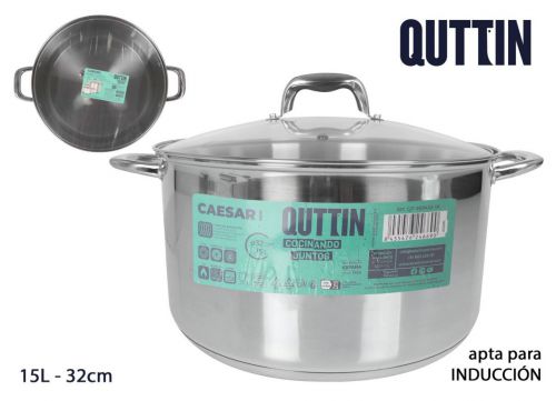 Panela Aço Induçao 32cm/15l/0.8mm+c/T Ne